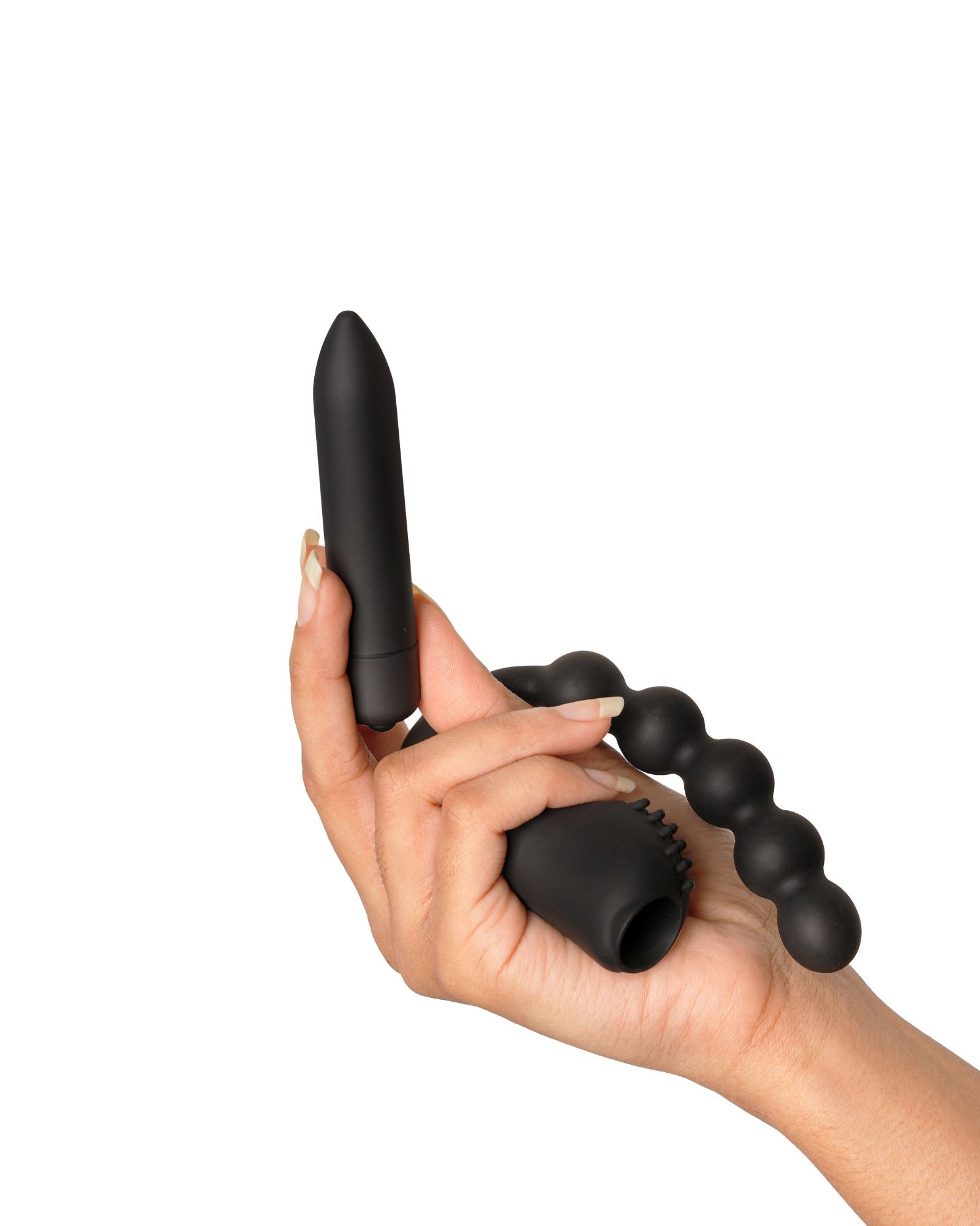 Sangya 21 - Beaded Silicone sleeve with a Bullet Massager