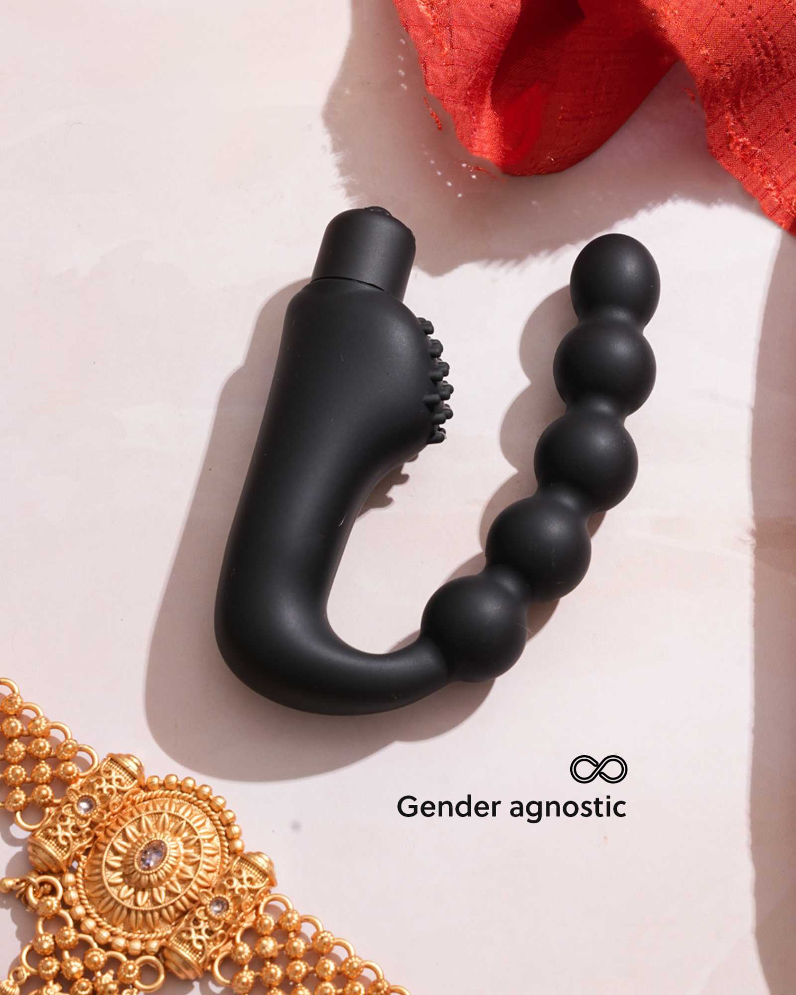 Sangya 21 - Beaded Silicone sleeve with a Bullet Massager